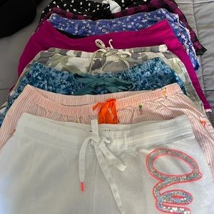 8 Woman’s pajama shorts size small & medium